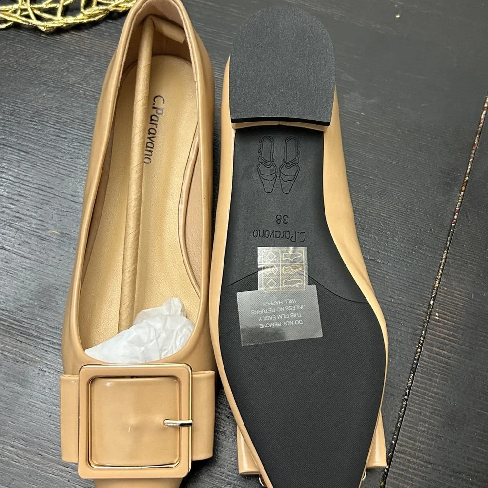 C.Paravano Women's Flats | Pointed Toe Ballet Shoes | Comfortable Flats Size 7.5 - Picture 9 of 11